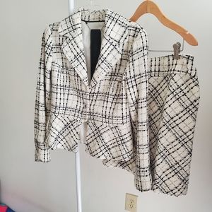 Womens suit - black & white plad